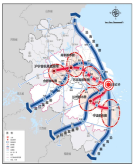 《长江三角洲地区区域规划 示意图